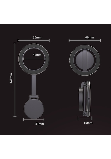 Dexmon Magsafe Katlanabilir Mıknatıslı Mini Araç İçi Telefon Tutucu