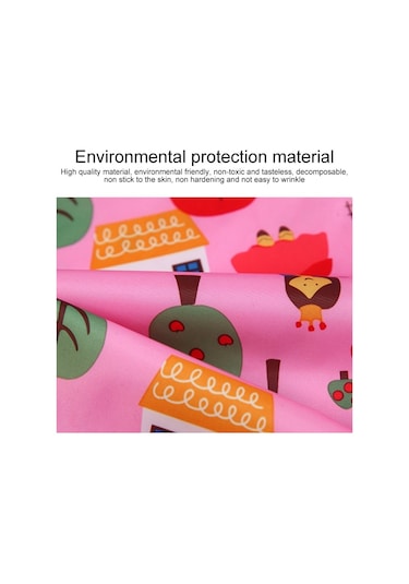 Siamese Desenli İnce Kesit Kapşonlu Çocuk Yağmurluk Pembe