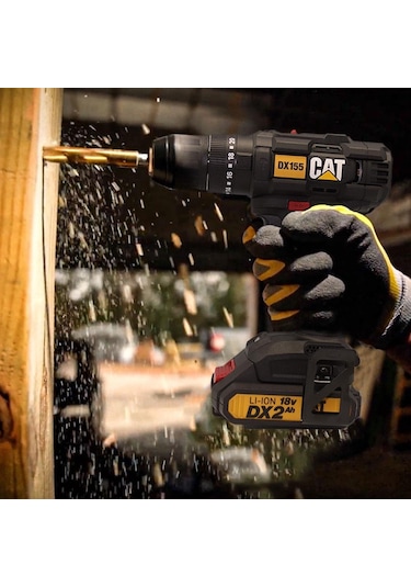 Cat DX155.1 18V / 2.0AH Li-ion Çift Akülü Profesyonel Şarjlı Darbeli Matkap