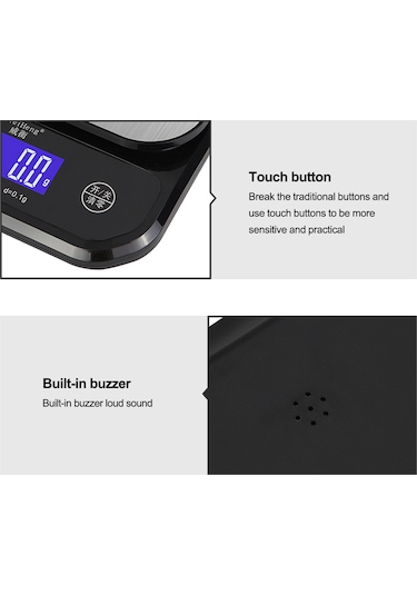 Yaozixa Weiheng 10kg Hassas Mutfak Terazisi - 5 Ölçü Birimli, Şarj Edilebilir, Su Geçirmez, Kolay Temizlenir Kırmızı