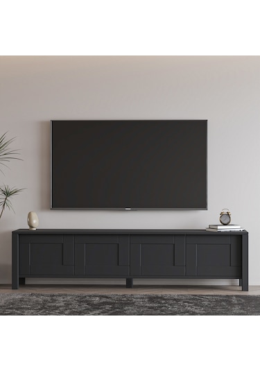 Vachel 4 Kapaklı Modern Tv Sehpası Antrasit