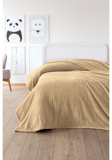 Tek Kişilik Wellsoft Battaniye - Yumuşak, Polar, Peluş Battaniye - 160x210 Cm Devetuyu Deve Tüyü