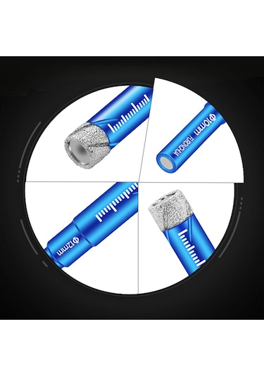 Kuru Elmas Matkap Uçları Seti 5 Adet 1/4 5/16 3/8 1/2 İnç Granit Seramik Mermer Fayans Taş Cam Elmas Kaplama
