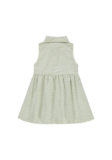 Civil Girls Çizgili 2-5 Yaş Elbise Mint Yeşili