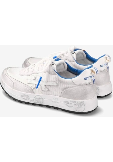 Premiata Limited Edition Erkek Sneakers Nous 6657 Beyaz - Mavi
