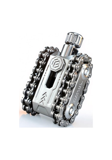 Edc Yeni Nesil Stres Çarkı: Zincir Mekanizmalı Tank Fidget Silver