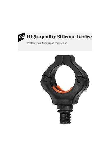 Youtek Nylon Olta Kamışı Tutucu Kafa, İç Çelik Yaylı Ve Silikonlu Sabitleyici, Mıknatıslı Üst, Kayma Ve Aşınma Engeli, 4.5cm Açılış Genişliği, 1 Adet