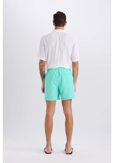 DeFacto File Astarlı Kısa Boy Deniz Şortu N0131AZ25HSGN1101