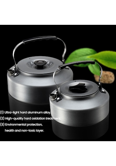 Moveevo Kamp Çay Ve Kahve Çerçevesi 1.5l - Alüminyum Alaşımlı 4-5 Kişilik - Dayanıklı Ve Hafif - Outdoor Kullanım Gümüş