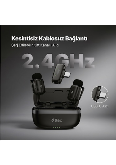 Gomic Mini Tak&çalıştır,gürültü Engelleme,profesyonel 2'li Evrensel Kablosuz Yaka Mikrofon Kit