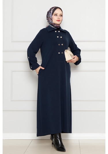 Cırt Cırtlı Oysho Elbise-lacivert-4484 Lacivert