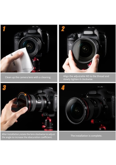 K&f Concept 62mm B-serıes Nd2-nd400 1 İle 9 Stop Nd Filtre Kopya