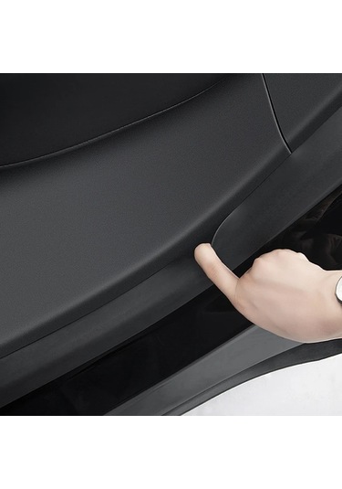 Tesla Model Y Arka Kapı İçin Dahili Eşik Şeridi Arka Koltuklar Tekme Önleyici Deri Koruyucu Ped Karbon Fiber Karbon Fiber