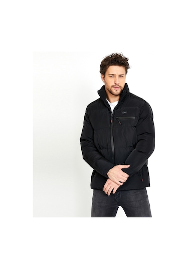 Slazenger ZOMBIE I Erkek Şişme Siyah Mont & Kaban