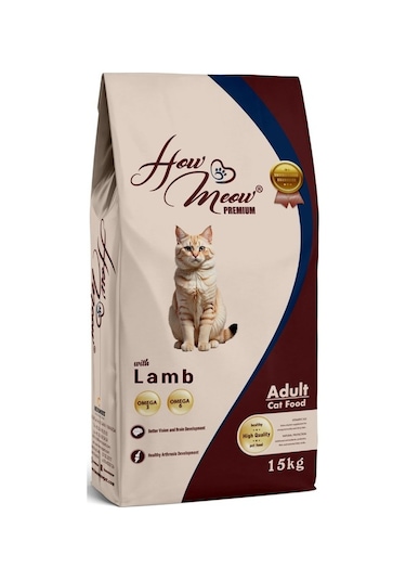 How Meow Kuzu Etli Yetişkin Kedi Kuru Maması 15 KG