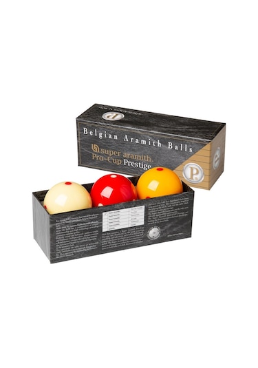 Belçika Karambol Topu Süper Aramith Pro Cup Prestige 61.5mm Kırmızı Aramith Logolu