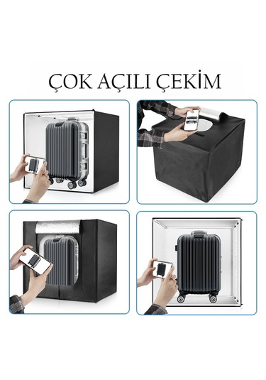 Hpytech Led Işıklı Ürün Fotoğraf Çekim Kabini-büyük Stüdyo Çad...
