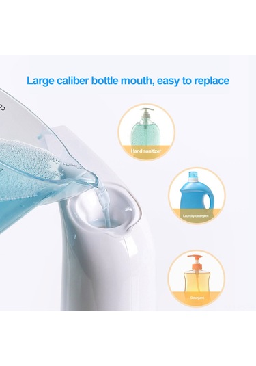 Reedark Otomatik Endüksiyon Sabun Dağıtıcı, Ipx6 Su Geçirmez, 400ml Büyük Kapasite, Dokunsuz Sağlıklı Kullanım, Pilli Tam Otomatik, Abs+pc Plaka Gümüş