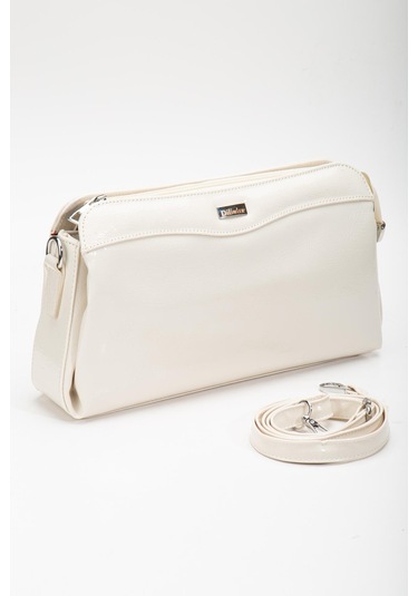 Kadın Portföy Cüzdan Çanta Ten Rugan 3 Bölmeli Uzun Kısa Askılı-3226 Ten Rugan Ten Rengi