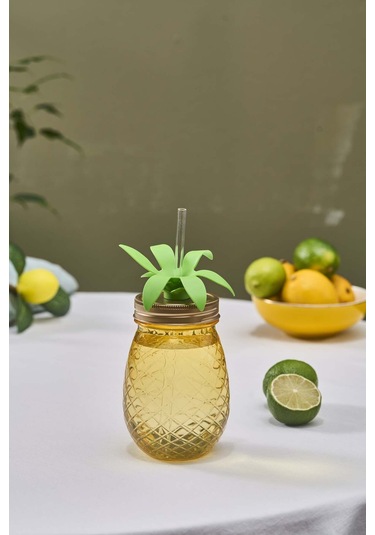 Karaca Ananas Transparent Pipetli Su Şişesi 550 Ml