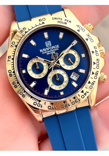 Naviforce Silikon Kordon İç Fonksiyonları Aktif 3 Atm Suya Dayanıklı Erkek Kol Saati E.n8054.ls