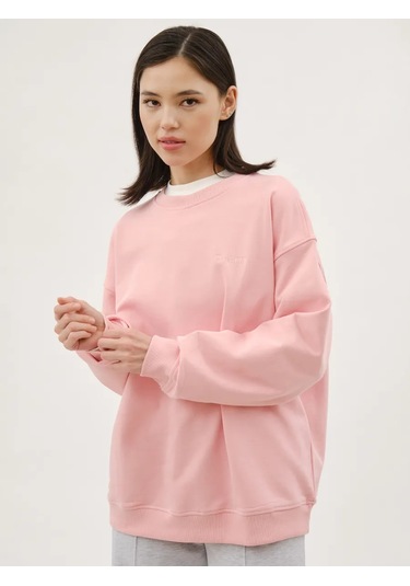 Modıs Oversize Baskılı Sweatshirt İçi Polar Olmayan 431045267 Pembe
