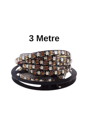 3 Metre Ws2812b Ip30 Adreslenebilir Magic Led 5 Volt 60 Chip