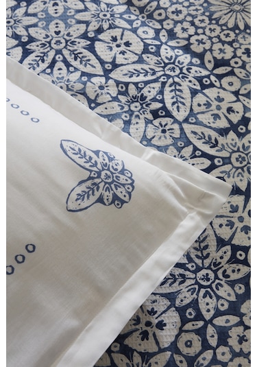 Karaca Home Ida %100 Pamuk Çift Kişilik Pike Takımı Mavi Mavi