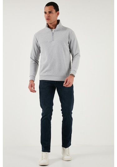 Buratti Pamuklu Regular Fit Normal Bel Boru Paça Jeans Erkek Kot Pantolon 2211C27Parma Lacivert