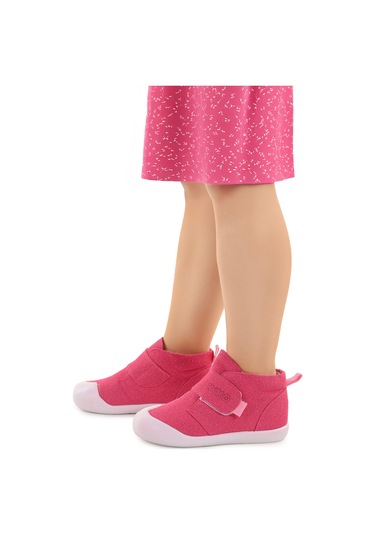 Kiko Kids Winnie Cırtlı Kız Bebek Günlük Bot Ayakkabı Fuşya