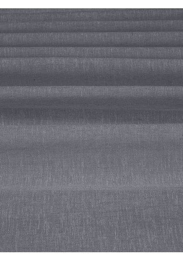 Keten Görünümlü Ekstrafor Büzgülü Koyu Gri Yüksek Kalite Tül Perde Koyu Gri