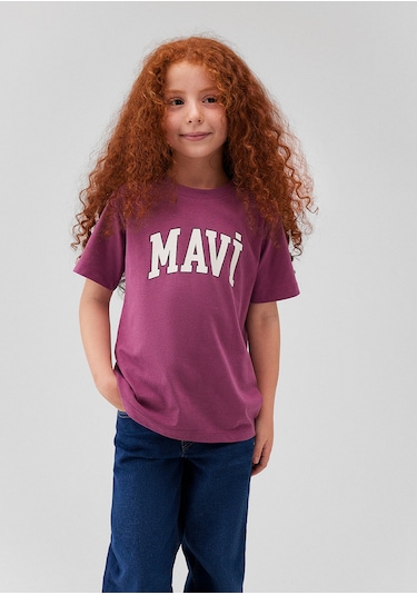 Mavi - Mavi Logo Baskılı Mor Tişört 7610109-70651 Mor