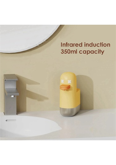 Anjiexun Işıklı Otomatik Temassız Sabunluk, Şarj Edilebilir Sarı