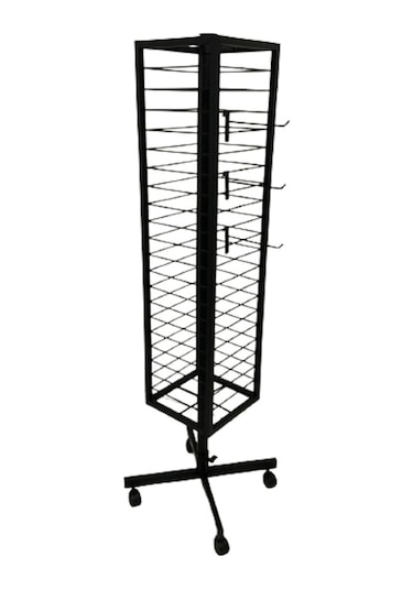 Kare Bijuteri Standı, Tekerlekli Orta Stant, Tesbihlik, Anahtar Askisi, Kılıf Standı 165x30x30 Cm Diğer