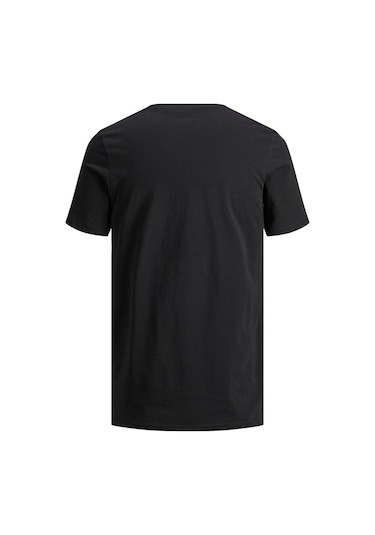 Jack & Jones Jack Jones Erkek Bisiklet Yaka Tişört 12156101 Siyah