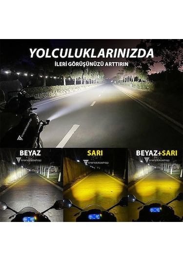 Binocus Çift Renkli Universal Off Road Sis Farı Mini Spot Lens Le