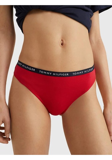 Kadın Marka Logılu Elastik Bantlı Organik Pamuklu Günlük Kullanımlı Lacivert-beyaz-k-10779 White/desert Sky/primary Red