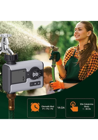 Akyol Garden 21177 Dijital Otomatik Bahçe Sulama Bilgisayarı Timer