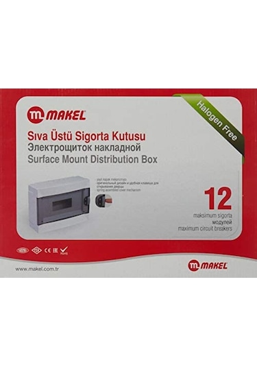 Makel 12''li Sıva Üstü Sigorta Kutusu