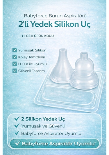 Babyforce BR-8820 Uyumlu 2'li Yedek Silikon Başlık
