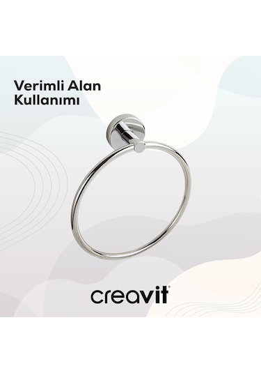 Creavit DR27005 Drop Yuvarlak Havluluk Krom