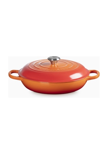 Le Creuset Gourmet Profesyonel Lüks Döküm Tencere Turuncu 28 Cm