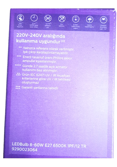3 Adet Philips Led Ampül