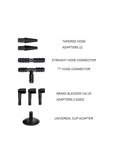 Mufunye Manuel Vakum Pompası, Adaptörlü El Tipi Vakum Pompası Test Cihazı, Araba Motosiklet Teşhisi İçin Fren Hidroliği Boşaltma Aracı