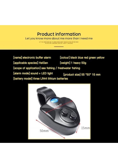 MSO Olta Balıkçılık Kamış Misina Balık Ses ve Işık Alarm