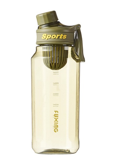 Velvettides Minimalist Spor Su Bardağı Erkek Ve Kadın Öğrenciler Açık Taşınabilir Su Isıtıcısı Fitness Yüksek Değerli Çay Bardağı Çay Sepeti Plastik Bardak 750ml Yeşil