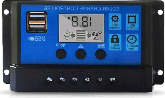 Fortunelane 12v/24v 100a Güneş Enerjisi Şarj Kontrol Cihazı - Akıllı Usb Çıkışlı