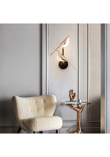 Fastbuy Magpie Yaratıcı Kuş Duvar Lambası, Balkon & Oturma Odası, İskandinav Tasarım, Sanat T Lamba Diğer