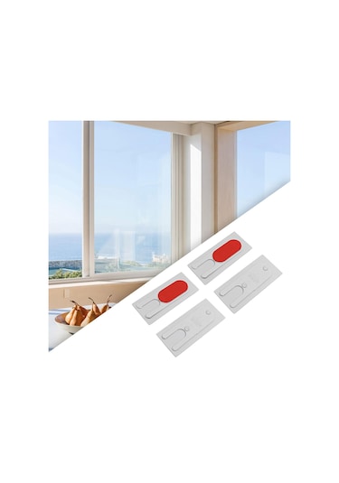 Suntek Sürgülü Kapı Pencere Için 4 Parça Rüzgar Açık-gri