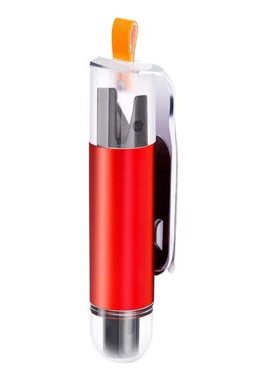 Shineyee Araç İçin Taşınabilir Acil Durum Çekici: Cam Kırıcı Ve Emniyet Kemeri Kesici, Kırmızı, 1 Adet